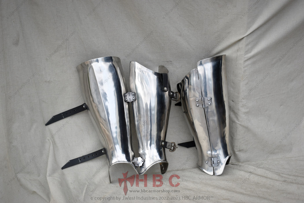 Case Greave Medieval Shin Guard Leg Armour /SCA/buhurt Medieval reenactment Greave