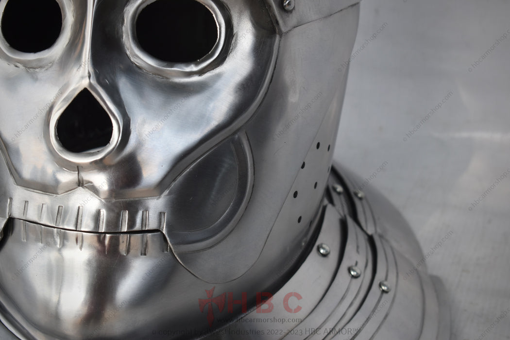 Hand-Forged 17th Century Savoyard Helmet - Todenkopf, Medieval Death's Head Armor