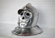 Unique metalwork design Museum-inspired armor Articulated neck guard