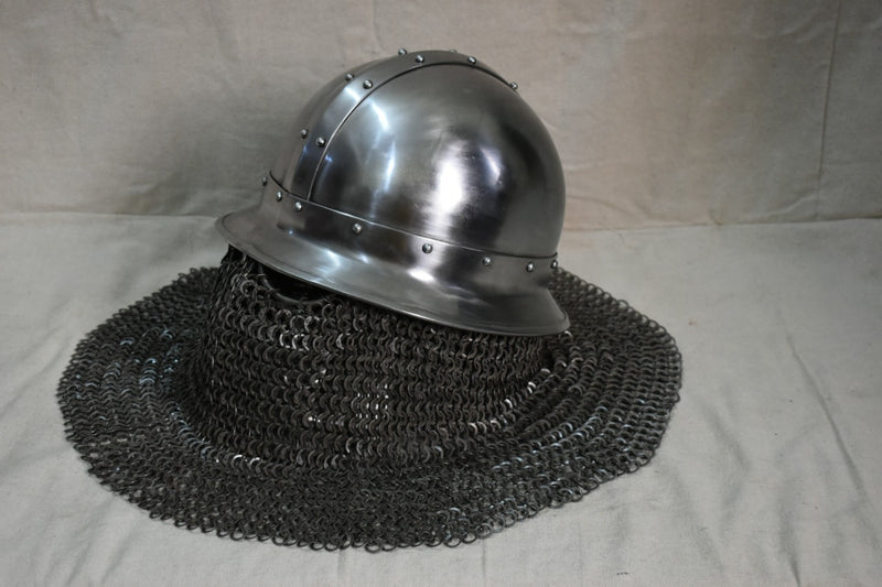 Varangian Valor: Steel Helmet for SCA Combat Legal Armor/Medieval SCA Combat Helmet