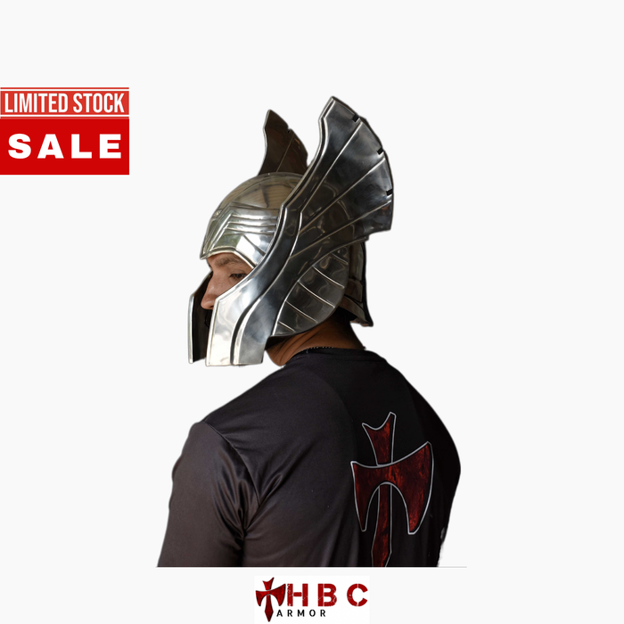 Thor Inspired Fantasy Helmet | Steel Cosplay Helmet | LARP | Costume | Collector's Display