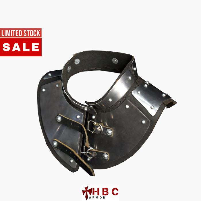 360° Neck & Shoulder Protection | SS 202 Steel | Buhurt | SCA | Medieval Combat | Reenactment