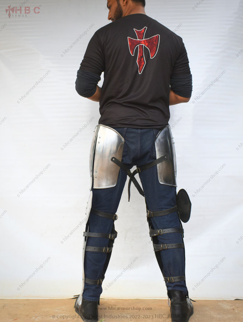 Medieval Churburg leg armor for Buhurt Adjustable Churburg leg greaves Authentic Churburg castle artifact replica Churburg-style knight's leg protection