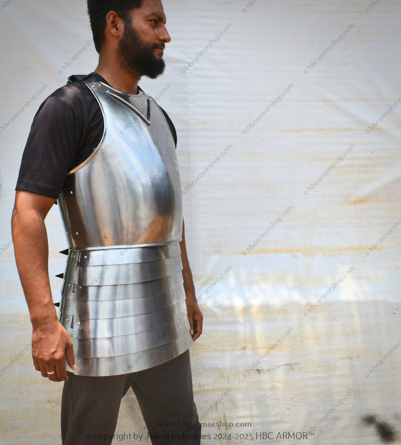 Medieval English Knight Armor – Skirted Cuirass (Paunce de Alwite), Perfect for Historical Reenactments