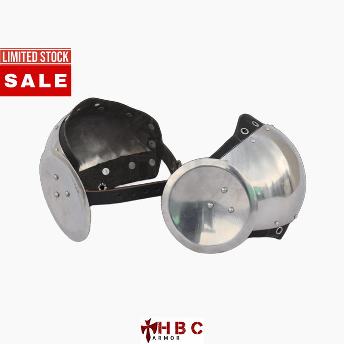 Steel Elbow Cops with Rondels | HRC 35–38 | SCA, HEMA, ACL & Medieval Combat