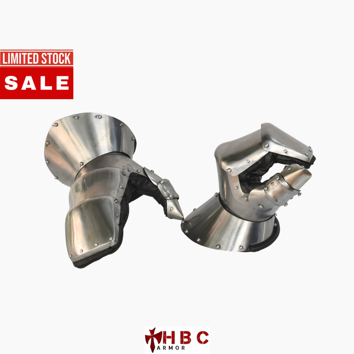 Milanese Style Gauntlets | 1.5 mm Mild Steel | SCA | Medieval Combat | HEMA | Reenactment