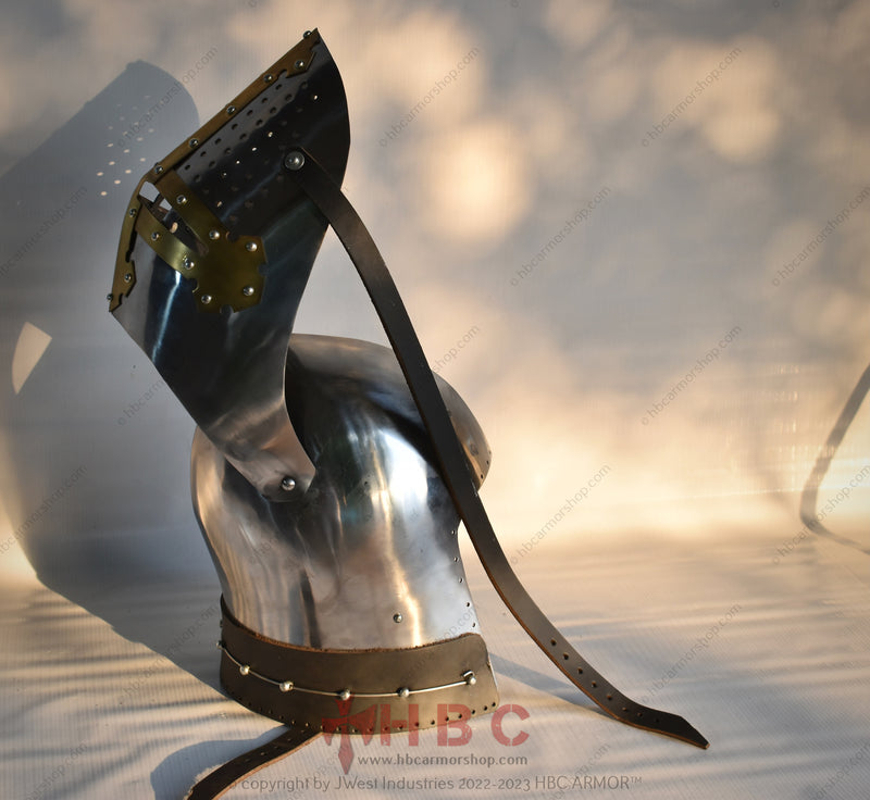 Suitable for Medieval reenactments | SCA | Buhurt | HMB | IMCF |ACL | BOTN ( Please choose Thickness of the Helmet 3 mm at least in Mild steel and 2.5 mm Minimum for Stainless steel to be used in any Medieval Full contact Armour sport Buhurt.)