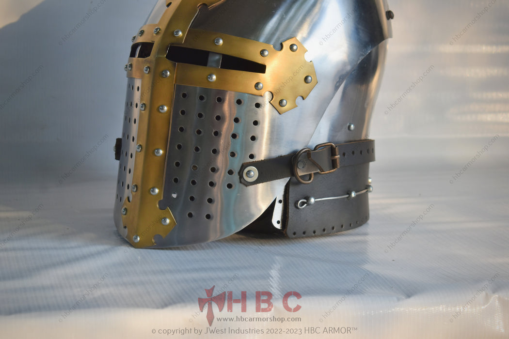 HBC ARMOR ™ Hand forged Helmet Romance Of Alexander Mild Steel 14 G SC — HBC Armor Shop HBC ARMOR ™ Hand forged Helmet Romance Of Alexander Mild Steel 14 G SC — HBC Armor Shop