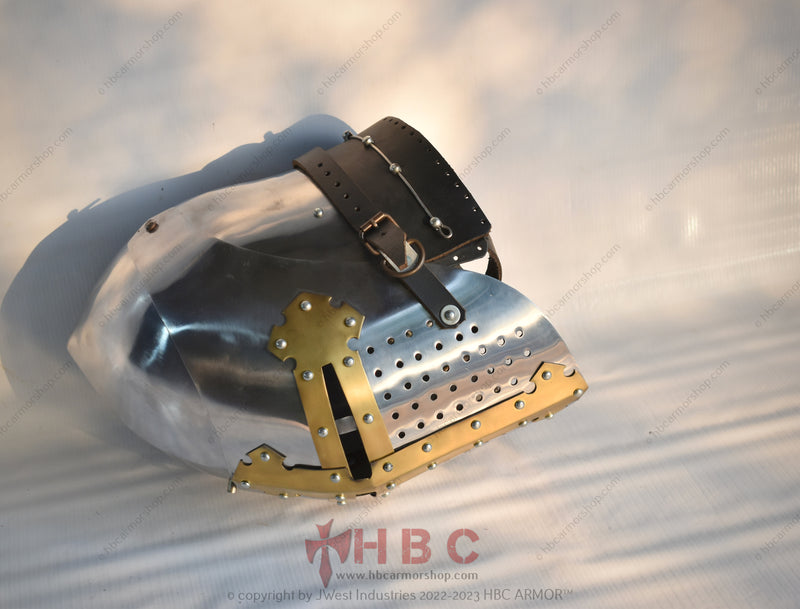 HBC ARMOR ™ Hand forged Helmet Romance Of Alexander Mild Steel 14 G SCA | Reenactment