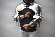 Customized combat armory Artisan-crafted arm guards Battle-ready armament