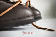 Medieval Combat Leather Boots with 2mm Thick Leather and Reinforced Rubber Soles - Black and Brown Options