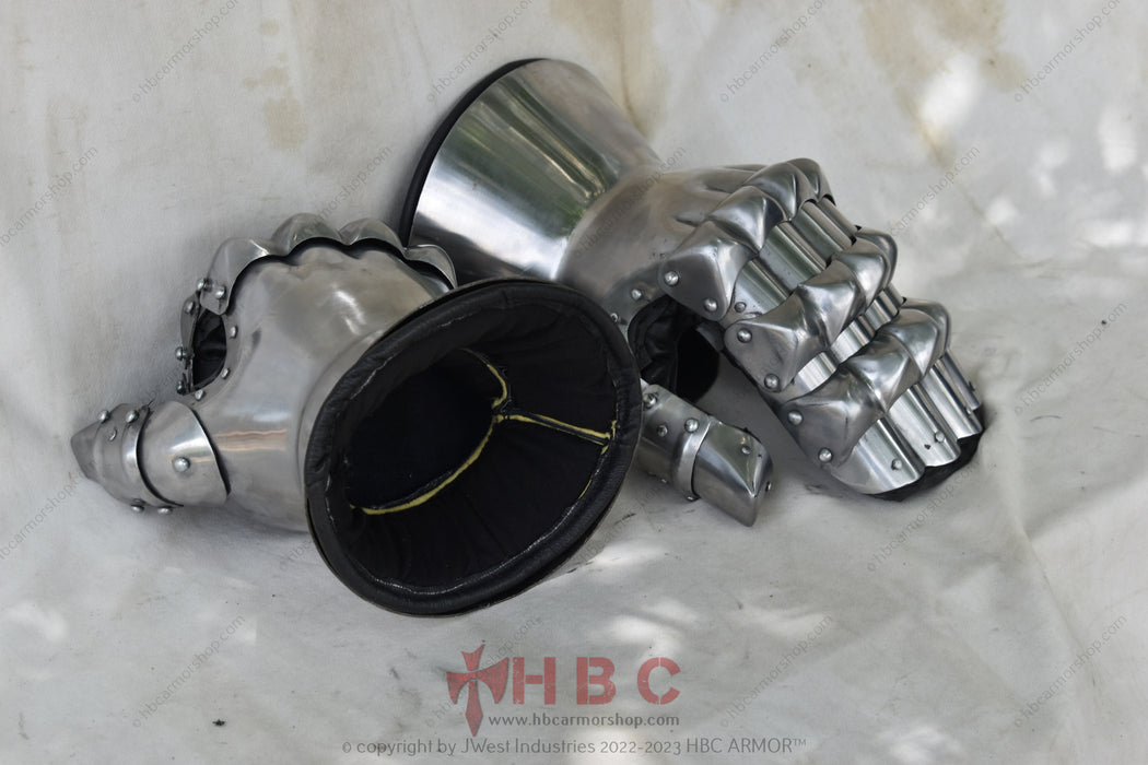 HBC Armor™ Gauntlet KETPIL Armure de combat médiévale| Gant de mitaine Sca | Gant Buhurt | Mitaine Buhurt | Armure à gantelet médiévale