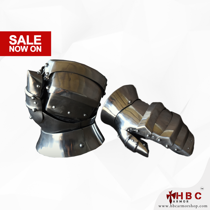 HBC Armor™Goliath Mittens Buhurt Armure de main optimisée pour les sports de combat médiévaux/Buhurt/Imcf/Acl/Acw | Gantelet pour le sport de combat médiéval
