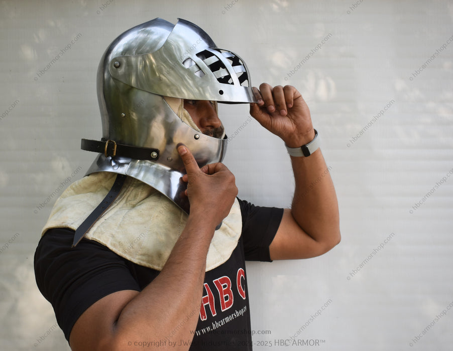 Metal Handforged Grand Armet "Victor" Helmet | Kolbenturnier helmet