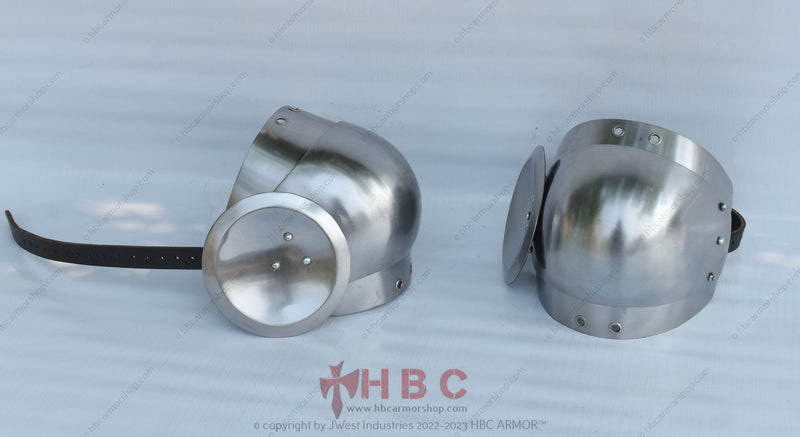 Hand-Forged Medieval Elbow Cops | Pre-Tempered Spring Steel | HRC 35–38 | Buhurt, HMB, IMCF, SCA & HEMA