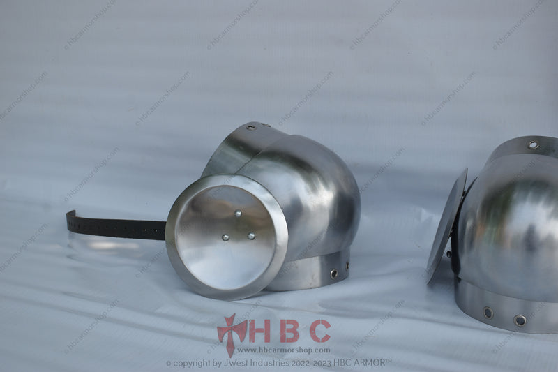 Hand-Forged Medieval Elbow Cops | Pre-Tempered Spring Steel | HRC 35–38 | Buhurt, HMB, IMCF, SCA & HEMA