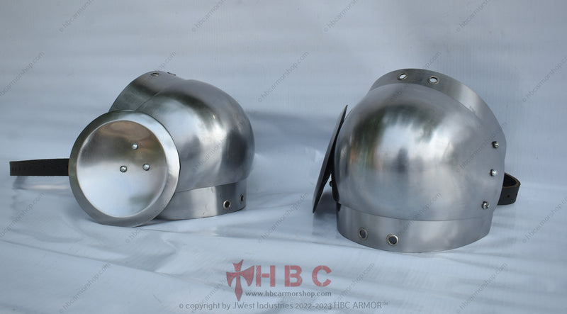 Hand-Forged Medieval Elbow Cops | Pre-Tempered Spring Steel | HRC 35–38 | Buhurt, HMB, IMCF, SCA & HEMA