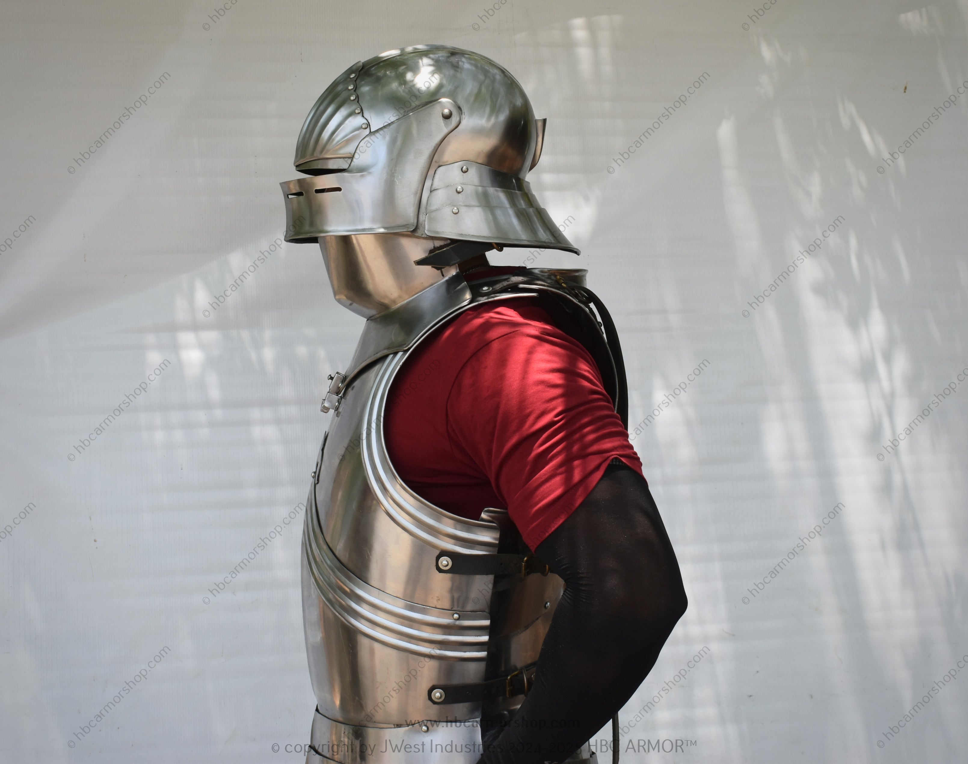 Armor Store Gothic Body Armour with Sallet Helmet and Bevour — HBC Armor Shop
