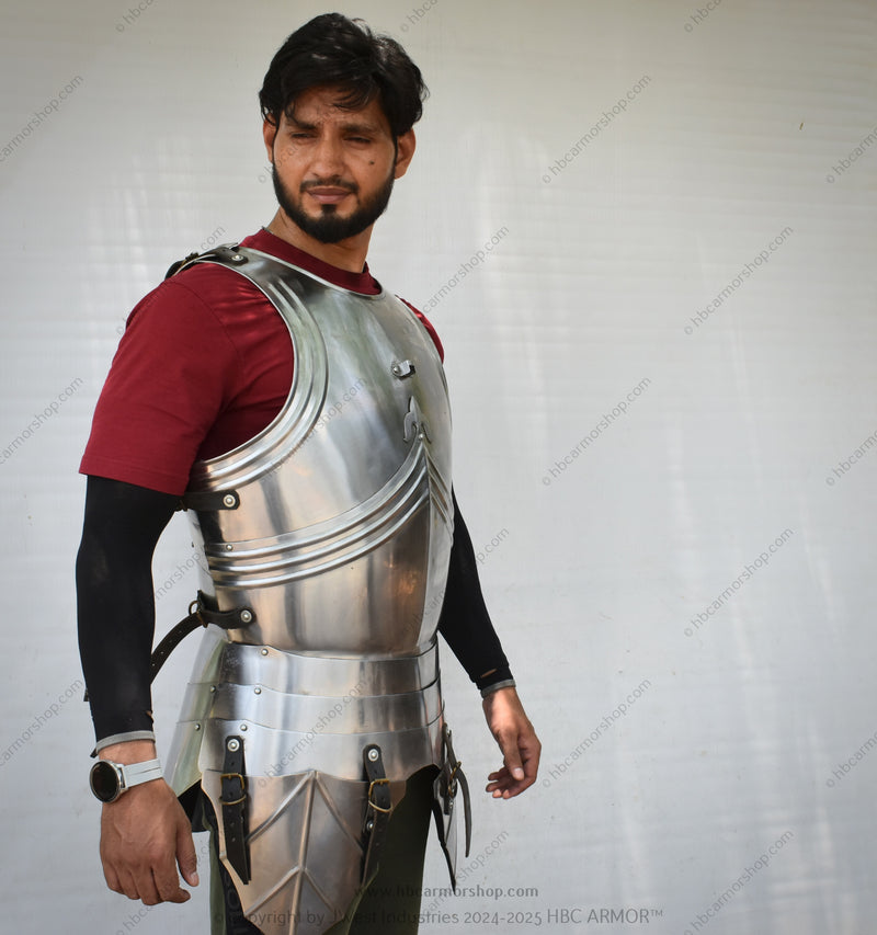 Gothic Body Armour with Sallet Helmet and Bevour