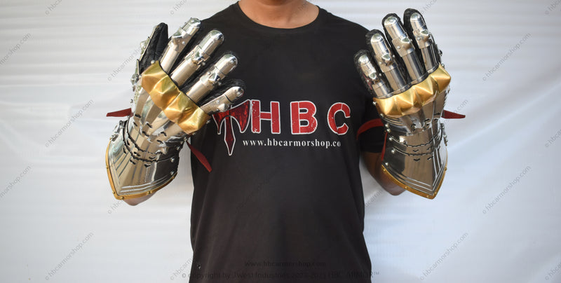 Handforged Gothic Gauntlet from Wallace Collection