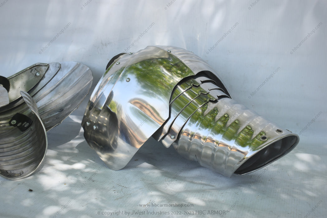 Handforged Gothic Spauldron Shoulder Armour - Late 15th Century Reprod ...