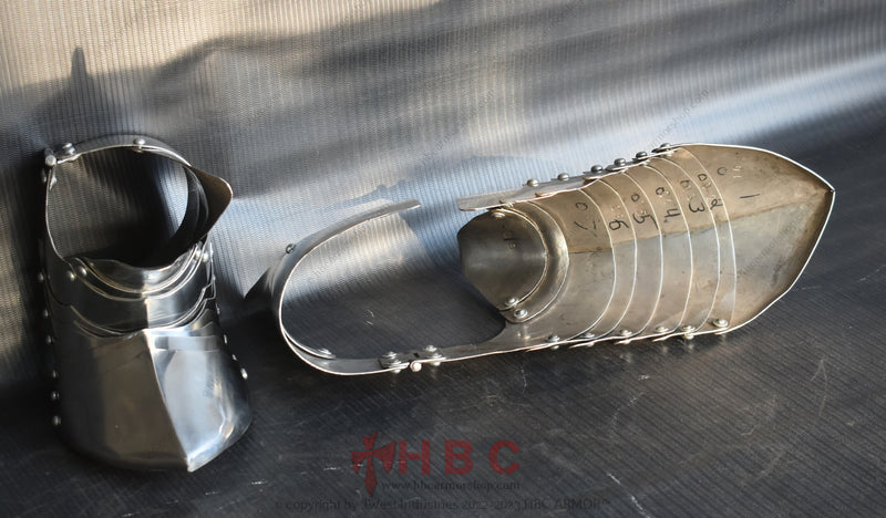 Hand-Forged Gothic 15th Century Sabaton Foot Armour for Buhurt, Reenactment, SCA