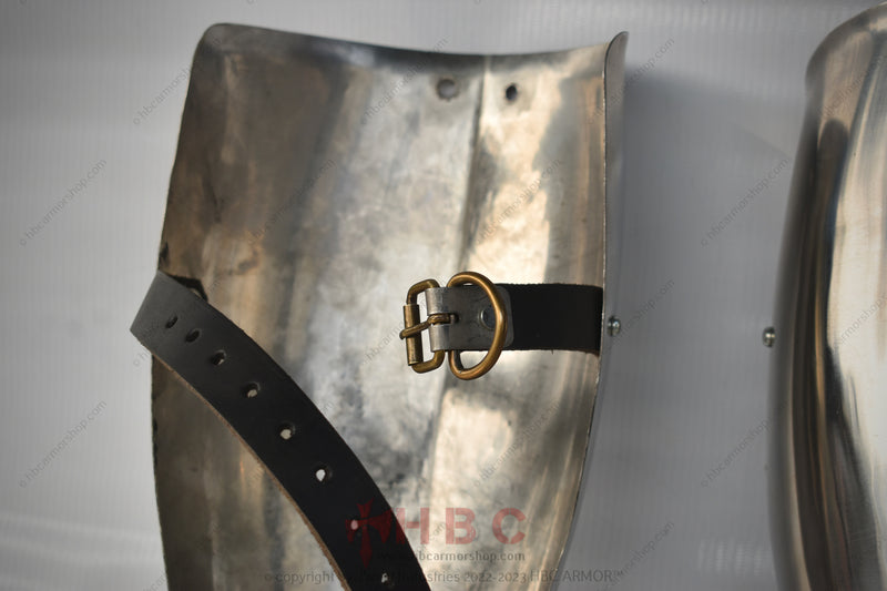 Armored shin defense Steel greave for combat Medieval reenactment accessory