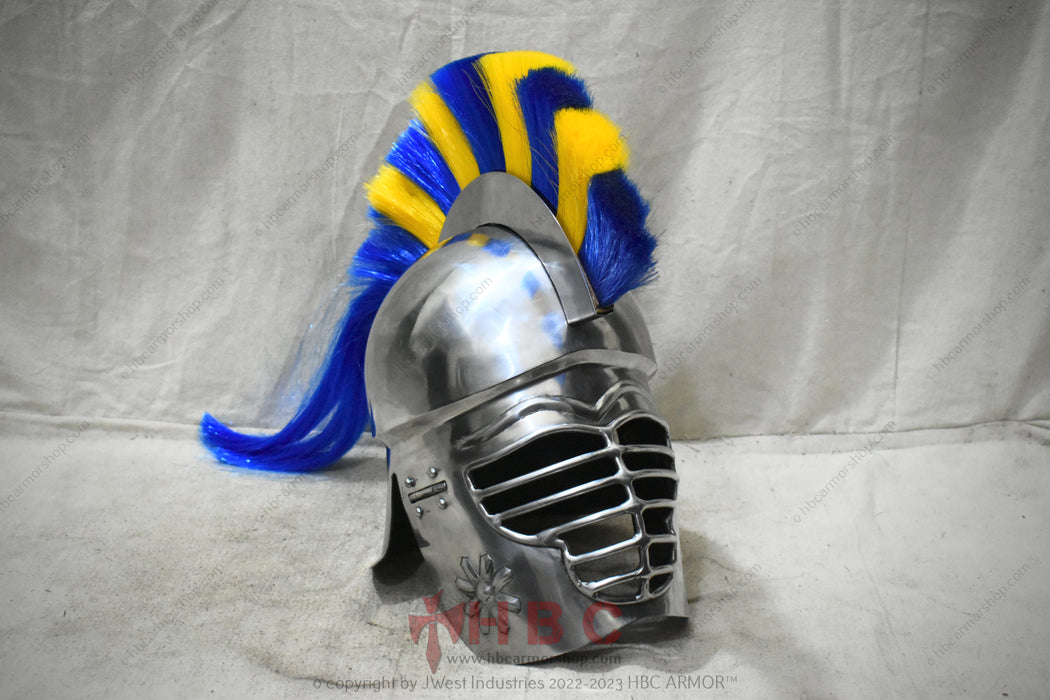 corinthian styled motorcycle helmet Greek Corinthian Helmet for SCA Combat — HBC Armor Shop
