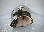 Handforged Crusader Helmet for Medieval Combat Griffon Crusader Helmet for SCA Armored Combat Medieval Handforged Helmet for HMB