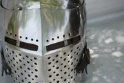 Buy Medieval Helmets Online Best Crusader Helmets for Combat Medieval Helmet Handforged Sale SCA Approved Helmets