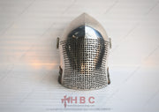 MedievalCombatGear HandForgedHelmet IMCFGear ACLCombatHelmet SCAArmor BattleReadyProtection MedievalSportingGoods HoleFaceVisor AuthenticCraftsmanship