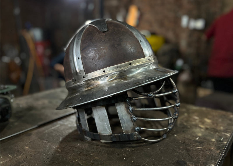 SCA Legal Armor Gear Steel Combat Headgear Authentic Medieval Helmet Battle-Tested Head Armor Knight's Steel Helmet