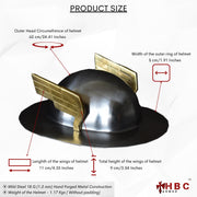 Jay Garrick Style Steel Helmet for Cosplay and Costume