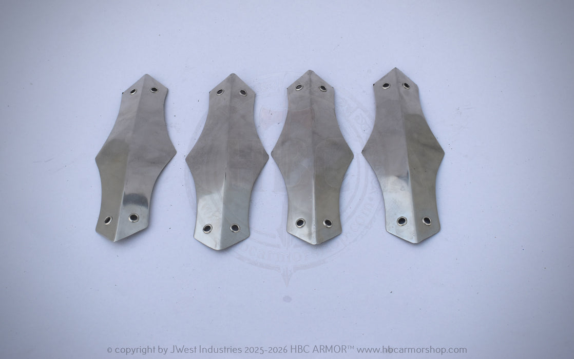 Medieval Jack Chain Rebracer Plates | 1 mm Pre-Hardened SS202 | Arm Armor Components