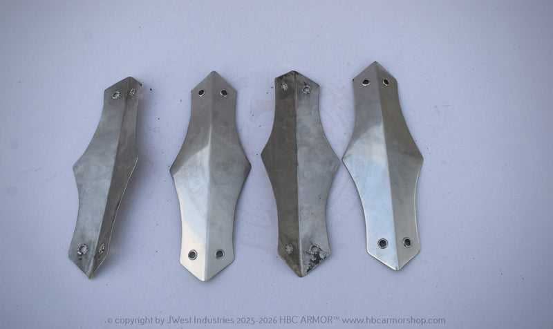 Medieval Jack Chain Rebracer Plates | 1 mm Pre-Hardened SS202 | Arm Armor Components