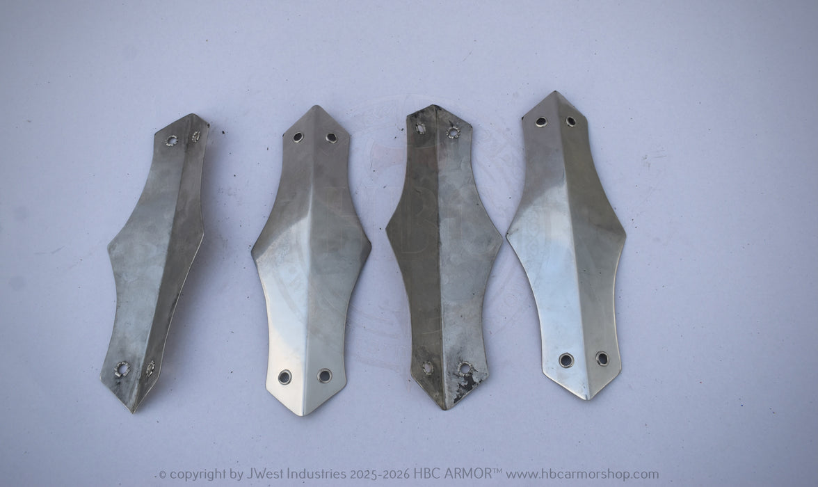 Medieval Jack Chain Rebracer Plates | 1 mm Pre-Hardened SS202 | Arm Armor Components