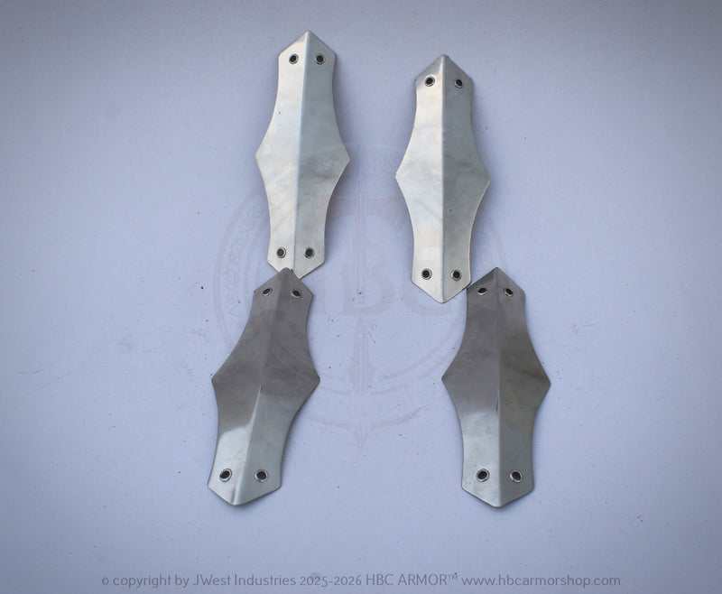 Medieval Jack Chain Rebracer Plates | 1 mm Pre-Hardened SS202 | Arm Armor Components