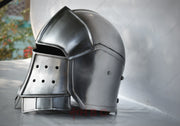 Custom-designed helmet Traditional forging techniques Personalized forged head protection