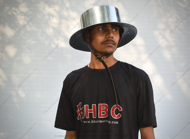 Medieval Kettle Hat Pointed Pot Helmet | LARP Cosplay Helmet|Medieval reenactment Helmet