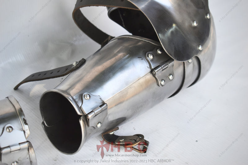 LARP and SCA Arm Guards Landsknecht Role-Play Gear Authentic Medieval Landsknecht Armor Customizable Arm Protection Hand Forged Arm Bracers