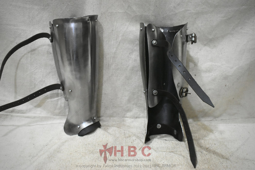 Buhurt Tournament Armor SCA Approved Leg Plate Steel Combat Shin Guard Medieval Warrior Greave