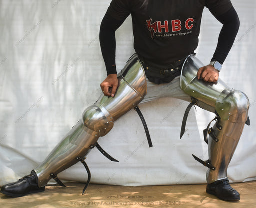 Buhurt Leg Armour Medieval Combat Leg Armour Buhurt Battle Leg Protection Heavy Duty Buhurt Armour Full Leg Armour for Buhurt