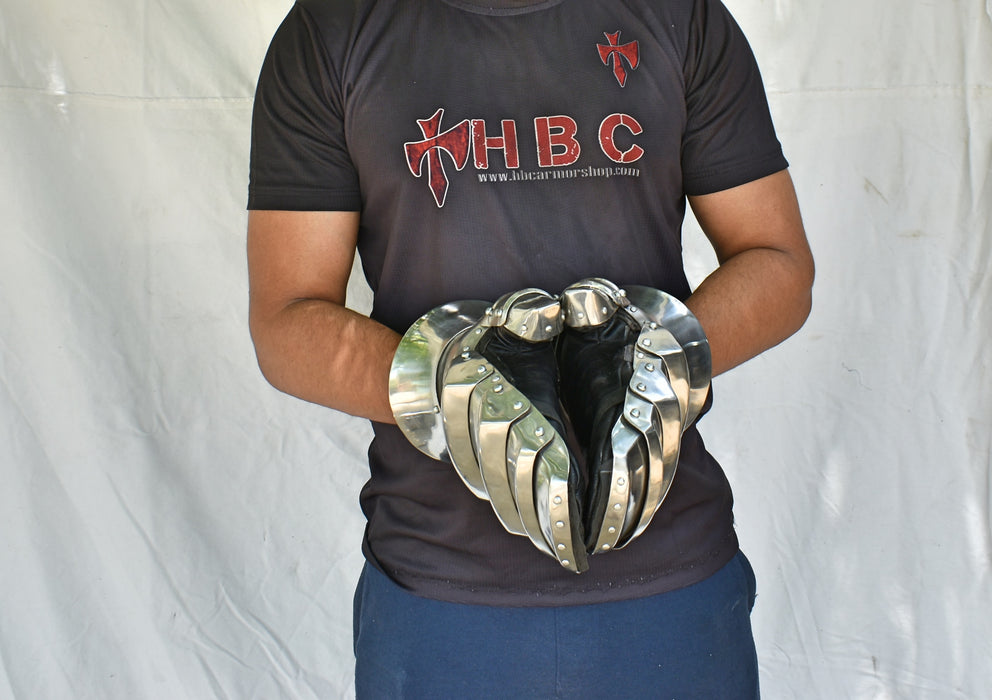 HBC Armor™Goliath Mittens Buhurt Armure de main optimisée pour les sports de combat médiévaux/Buhurt/Imcf/Acl/Acw | Gantelet pour le sport de combat médiéval