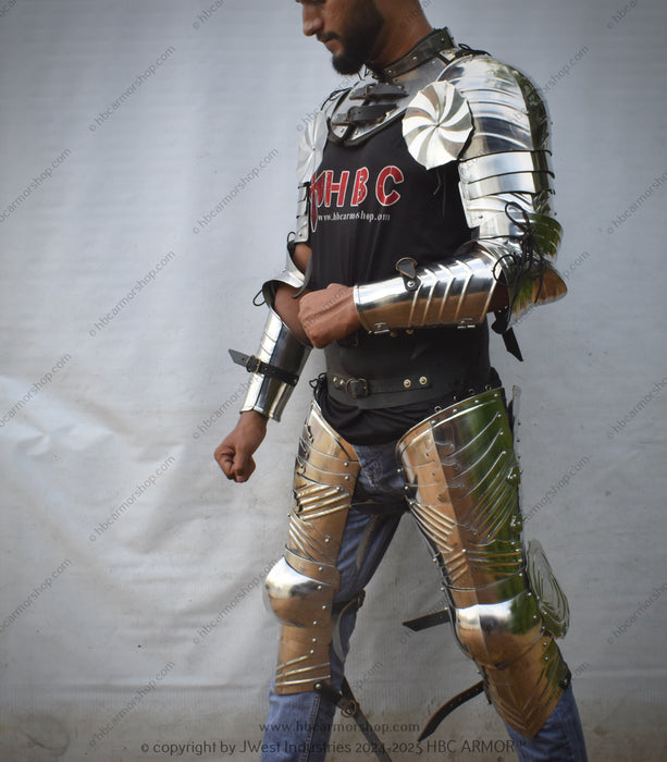 Handcrafted Steel Armor
Custom Gothic Armor for Sale
Medieval Leg and Arm Protection