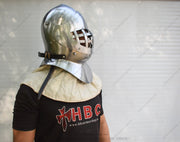 SCA Approved Victor Helmet Victor Knight's Helmet Grand Armet Victor Armor Victor Helmet with Visor