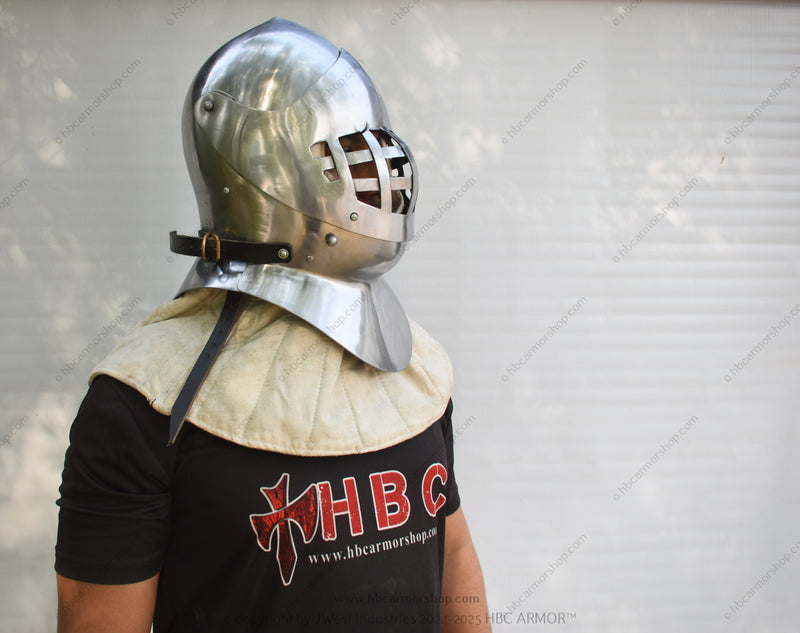 SCA Approved Victor Helmet Victor Knight's Helmet Grand Armet Victor Armor Victor Helmet with Visor
