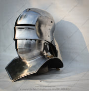 Custom-Made Visored French Sallet with Bevor – 15th Century Helmet
