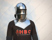 Battle-Ready 15th Century French Sallet with Movable Bevor

