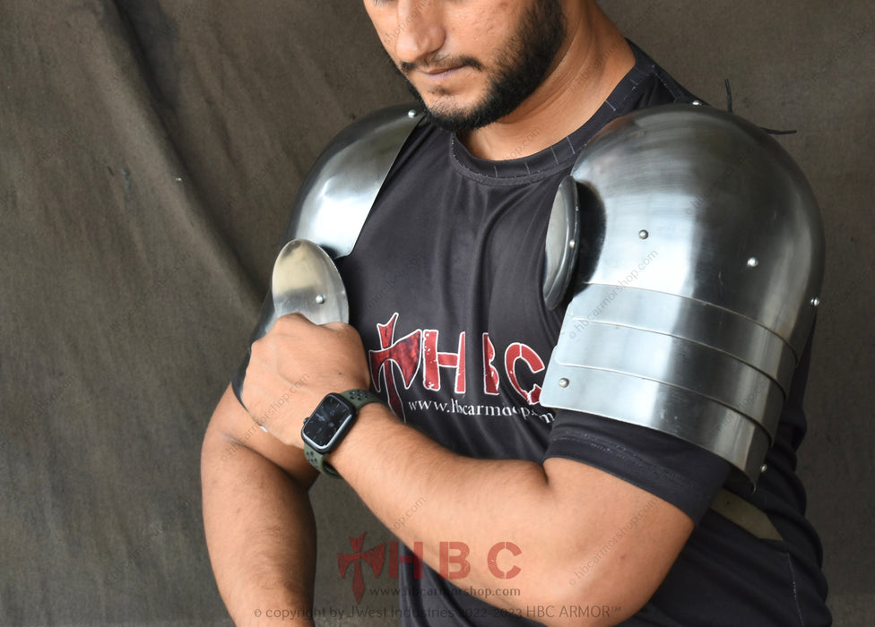 Medieval Spauldron With Rondels/European Style — HBC Armor Shop
