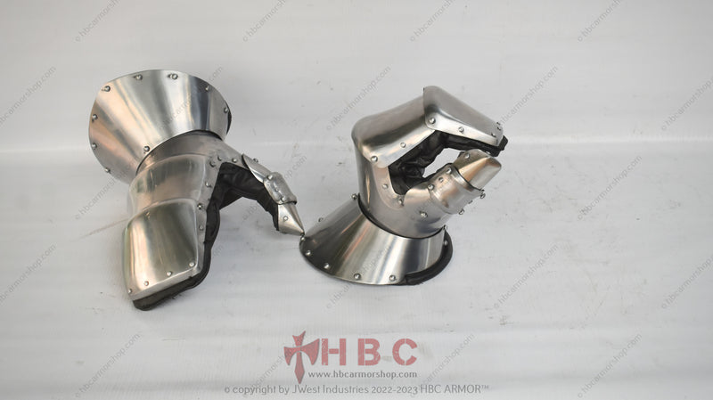 Milanese Gauntlet Medieval Combat Gauntlets SCA Armor Historical Reenactment Gear Hand Forged Gauntlets